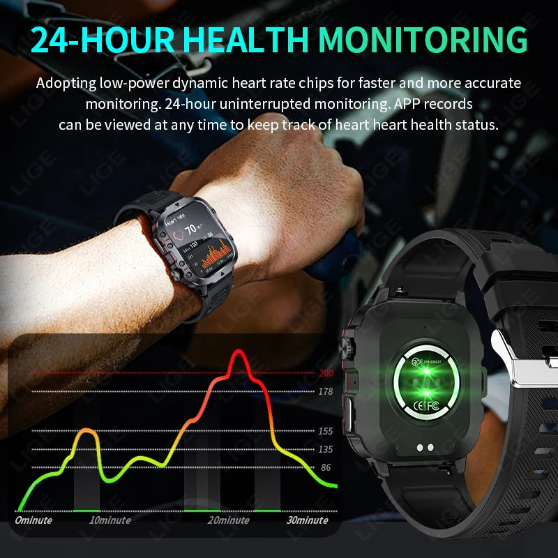 Smartwatch LIGE 2024 Bluetooth sport plus for Android e IOS